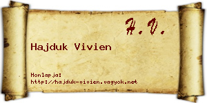 Hajduk Vivien névjegykártya